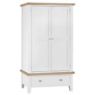See more information about the Lighthouse Large Wardrobe Oak & White 2 Door 1 Drawer